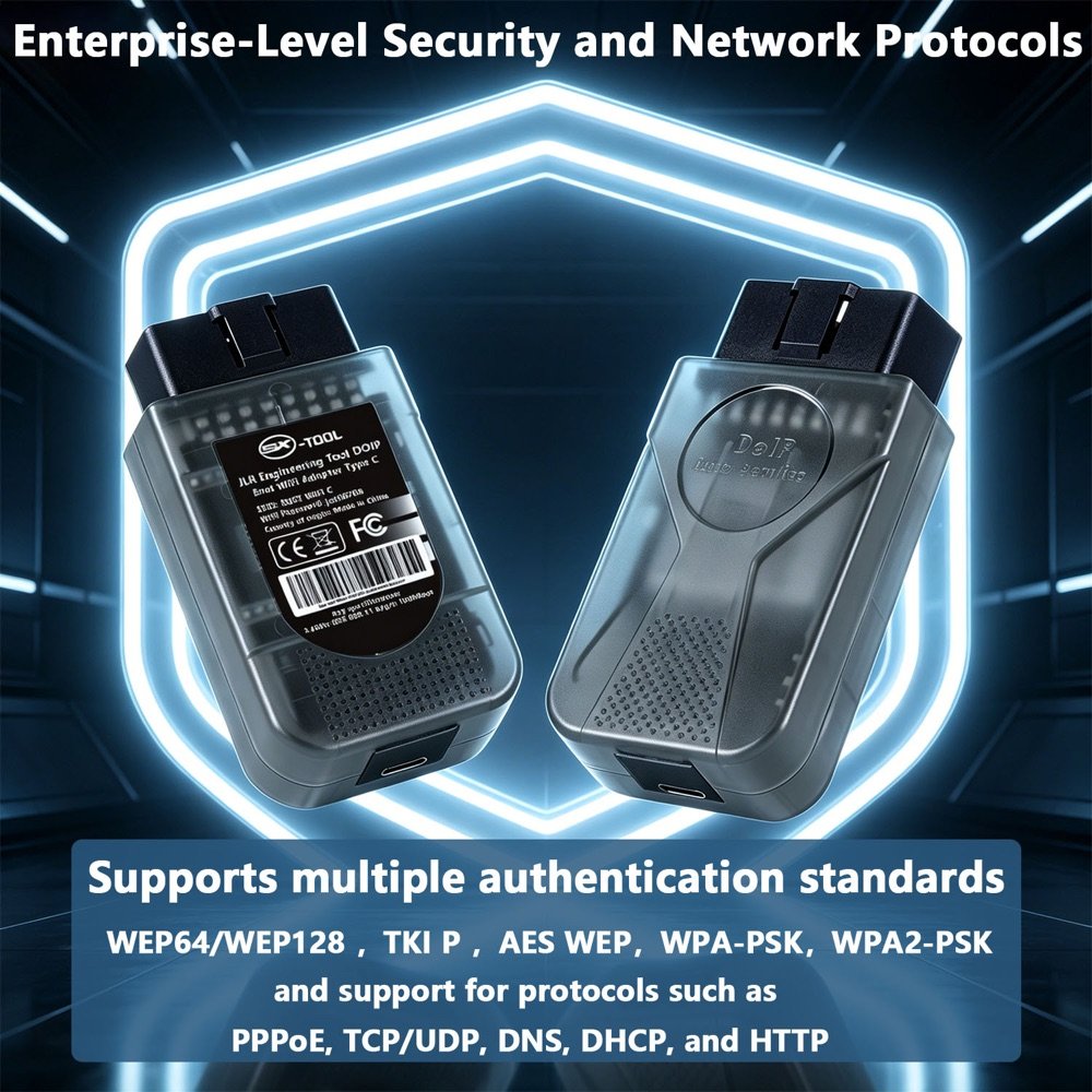 ENET WiFi Adapter Type-C — WEP64/WEP128, TKIP, AES, WPA-PSK, WPA2-PSK authentication with PPPoE, TCP/UDP, DNS, DHCP, HTTP protocol support