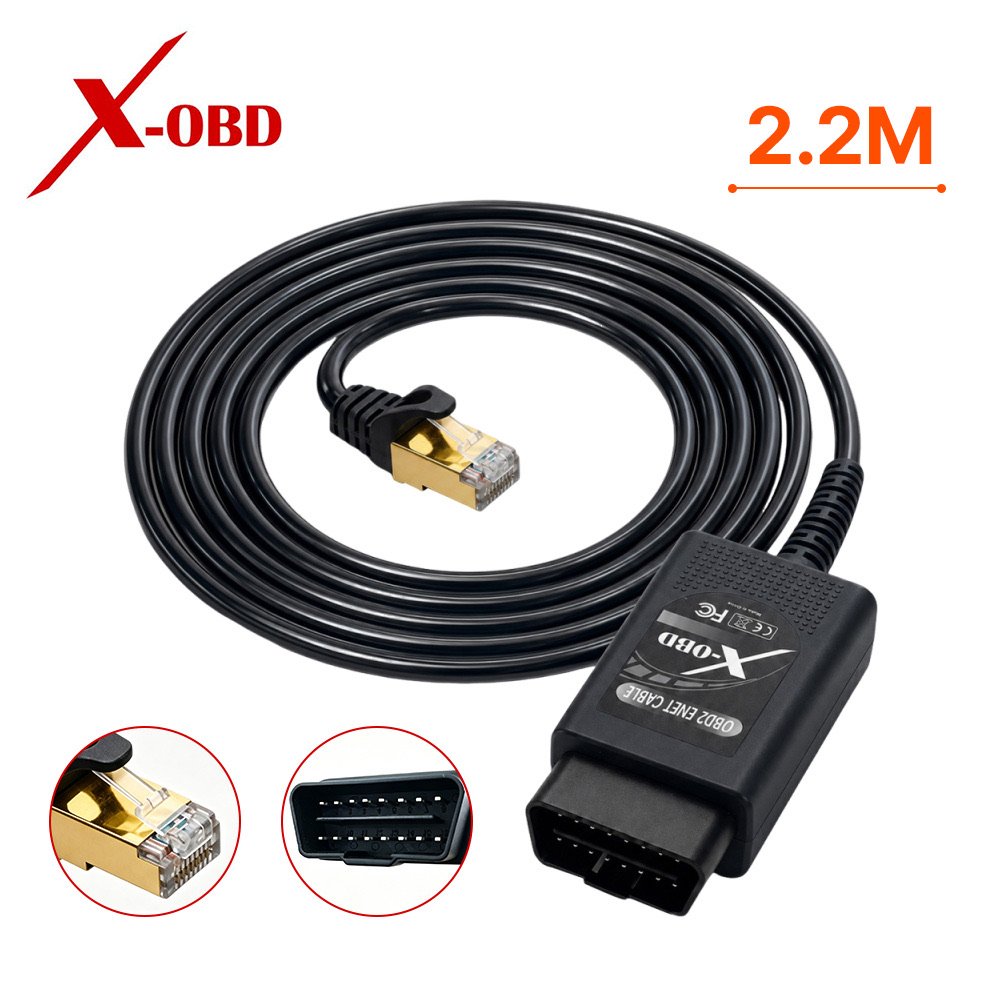 X-OBD ENET premium packaging and 2.2M heavy duty cable